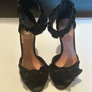 Vince Camuto Satin Rosette Heels